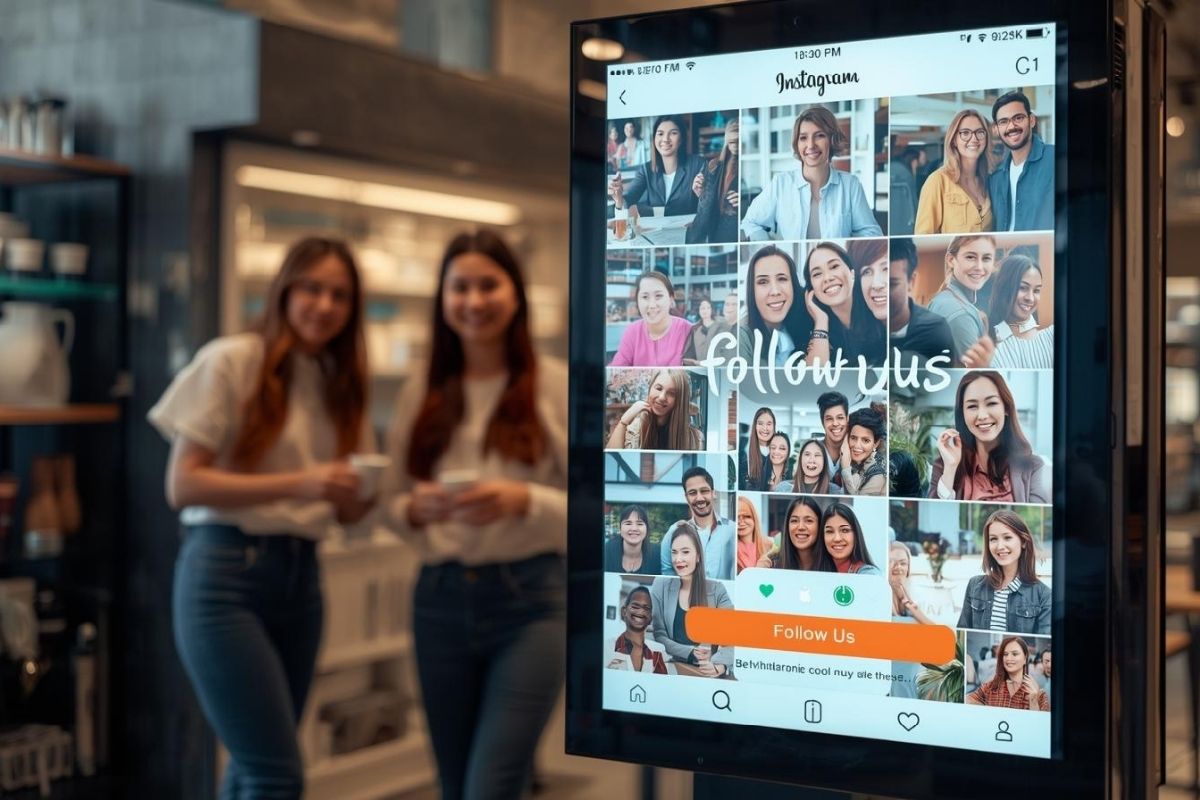 Social Media op scherm