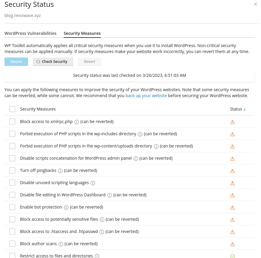 WordPress Veiligheidsaanbevelingen